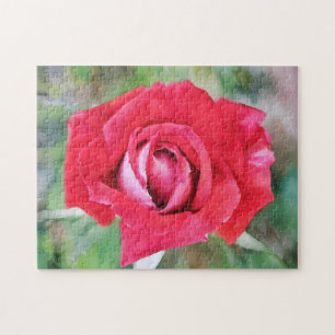 Red and Pink Rose Flower Floral Art Puzzle