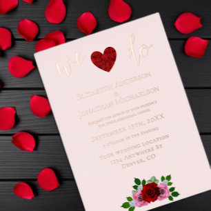 Red and Pink Roses Rehearsal Dinner