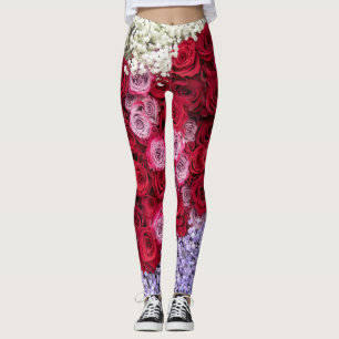 Red and Pink Roses with Colourful Gypsophila Leggings