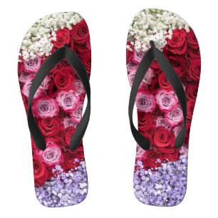 Red and Pink Roses with Colourful Gypsophila Thongs