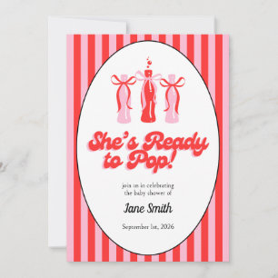 Red and Pink Soda Pop Baby Shower Invitation