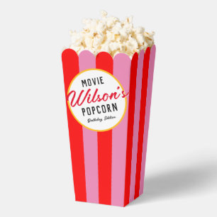 Red and Pink Special Event Movie Night Popcorn Favour Box
