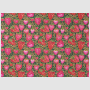 Red and Pink Strawberry Pattern  Tissue Paper