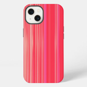 Red and pink striped pattern Case-Mate iPhone case