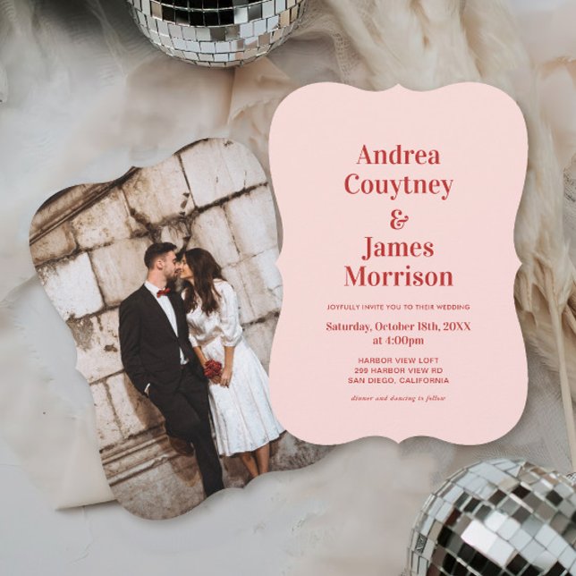 Red and Pink Wedding  Invitation (Creator Uploaded)