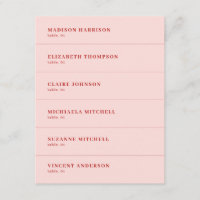 Red and Pink Wedding Place Card DIY