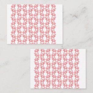 Red and pink wrapping paper featuring a repeating appointment card