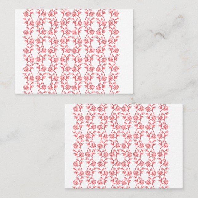 Red and pink wrapping paper featuring a repeating  appointment card (Front/Back)