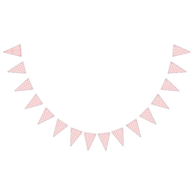 Red and pink wrapping paper featuring a repeating  bunting  (All)
