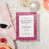 Red and Purple Animal Print Bachelorette Party