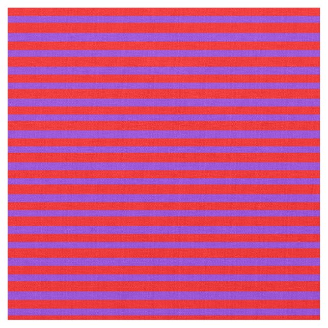 Red and Purple Coloured Striped Pattern Fabric (Close Up)