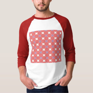 red and purple square and circle pattern T-Shirt