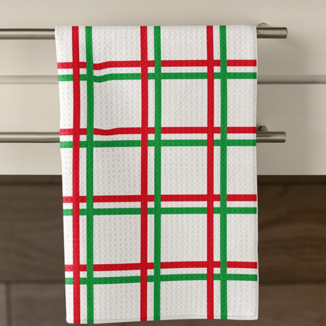 Red and Red Plaid Pattern Tea Towel (Creator Uploaded)