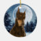 Red and Rust Doberman Christmas Ornament