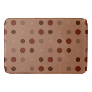 Red and Rust dots Bath Mat
