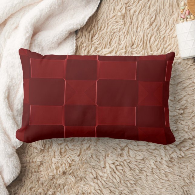 Red and Shades of Red Lumbar Cushion (Blanket)