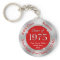 Red and Silver Class of 1975 Keychains Personalise