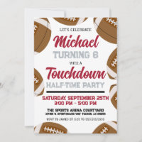 Red and Silver Football Halftime Birthday Party