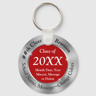 Red and Silver Grey, Class Reunion Keychains
