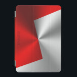 Red and silver metallic look background iPad mini cover<br><div class="desc">Red and silver geometric background,  metallic look with a customisable background.</div>