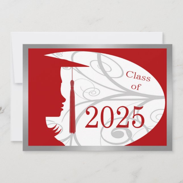 Red and Silver Silhouette 2025 Card (Front)