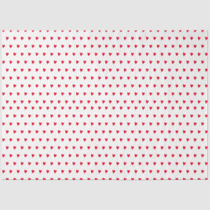 Red and Whit Hearts Valentine's Day Tissue Paper