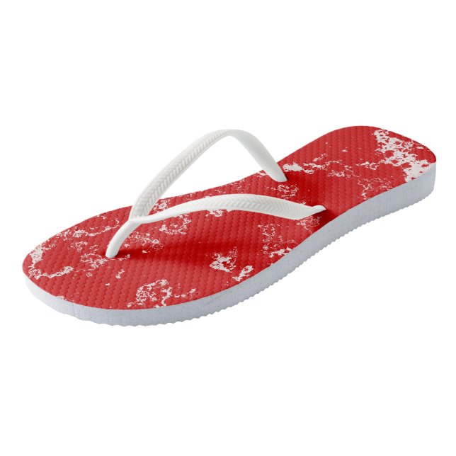 red and white Abstract Thongs (Angled)