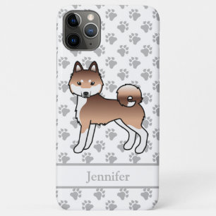 Red And White Alaskan Klee Kai Cute Dog & Name iPhone 11 Pro Max Case