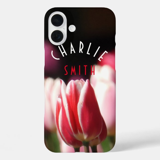 Red and White (and Pink) Tulips Case-Mate iPhone Case (Back)