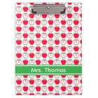 Red and White Apple Personalised Clipboard