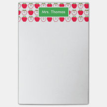 Red and White Apple Personalised Post It Note