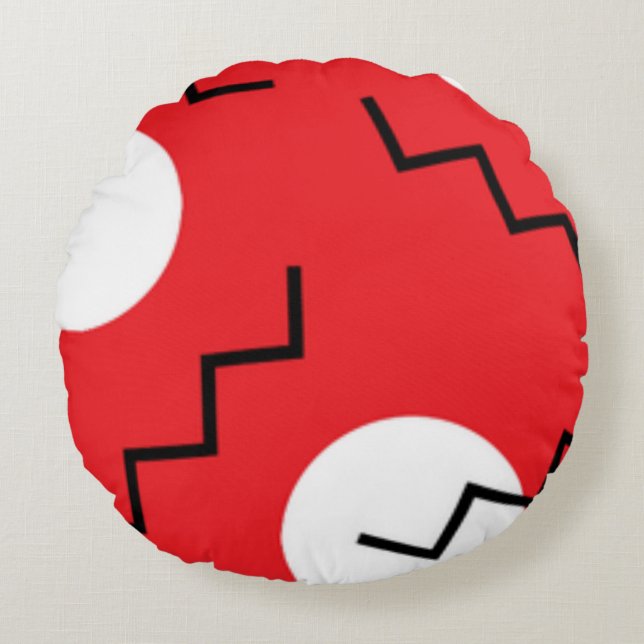 Red and white attractive Elegant home accessory" Round Cushion (Front)
