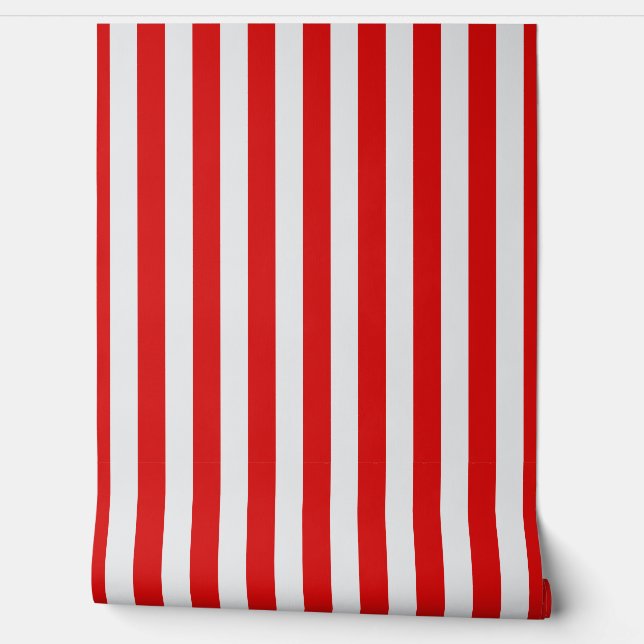 Red and white awning stripe  wallpaper (Unrolling)