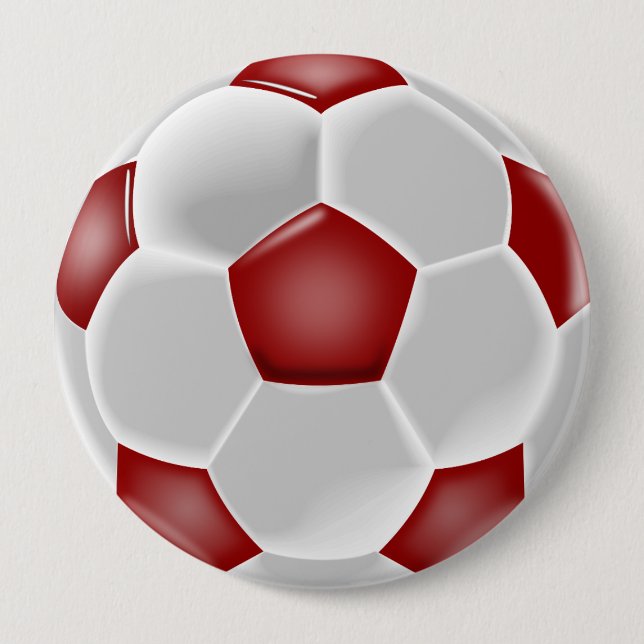 Red and White ball design  Button (Front)