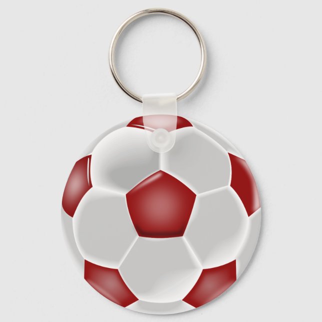 Red and white Ball  Key Ring (Front)
