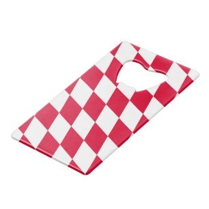 Red and White Bavaria Diamond Flag Pattern