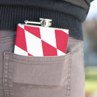 Red and White Bavaria Diamond Flag Pattern