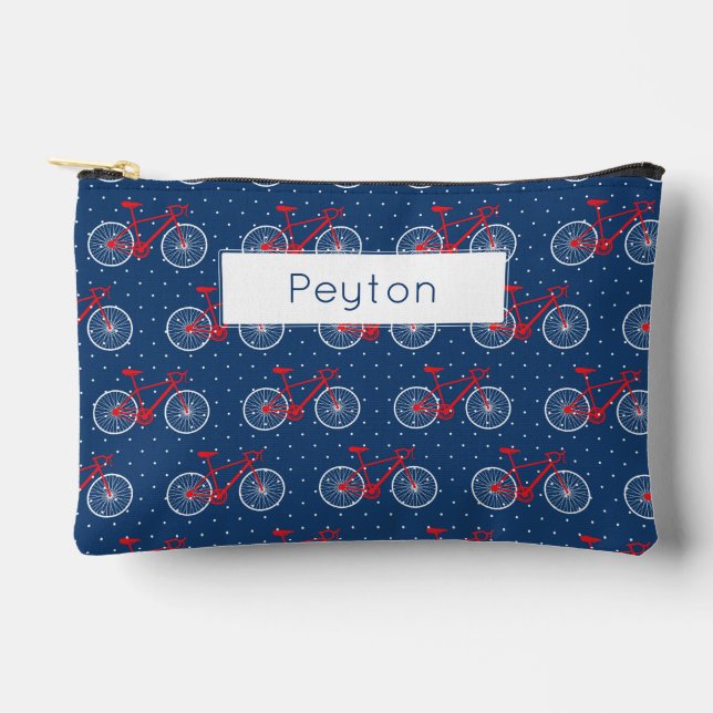 Red and White Bicycle Accessory Pouch (Front)