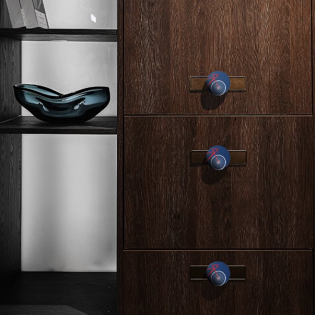 Red and White Bicycle Ceramic Knob (Creator Uploaded)