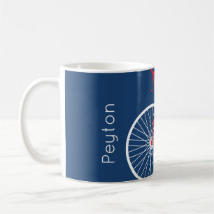Red and White Bicycle Coffee Mug