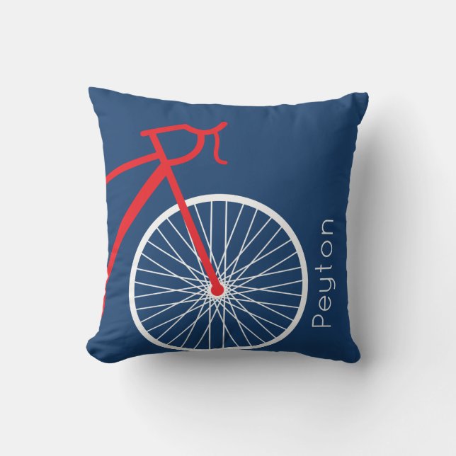 Red and White Bicycle Cushion (Front)