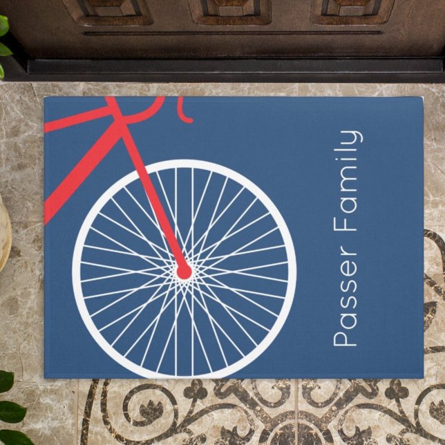 Red and White Bicycle Doormat (Creator Uploaded)