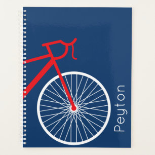 Red and White Bicycle Planner