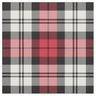 Red and White Black Watch Tartan Plaid Holiday Fabric