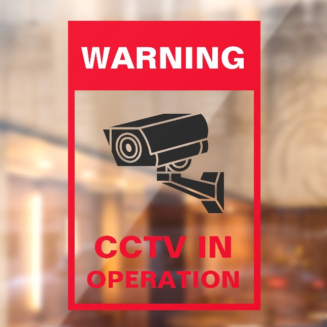 Red and White Bold Warning Security Metal A-Frame (Sheet 2)