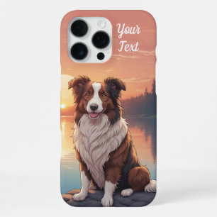 Red and White Border Collie by Lake iPhone 16 Pro Max Case