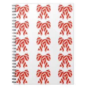 Red and White Bow Spiral Notebook