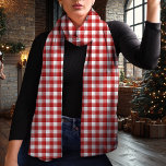 Red  and White Buffalo Plaid Christmas Scarf<br><div class="desc">Add a touch of classic charm to your winter wardrobe with this red and white buffalo plaid Christmas scarf. Featuring a timeless chequered pattern, this lightweight chiffon scarf is perfect for layering and brings a cosy, rustic feel to your festive attire. Whether for a holiday gathering or as a thoughtful...</div>