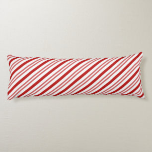 Red and White Candy Cane Body Cushion