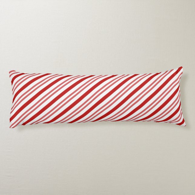Red and White Candy Cane Body Cushion (Back)